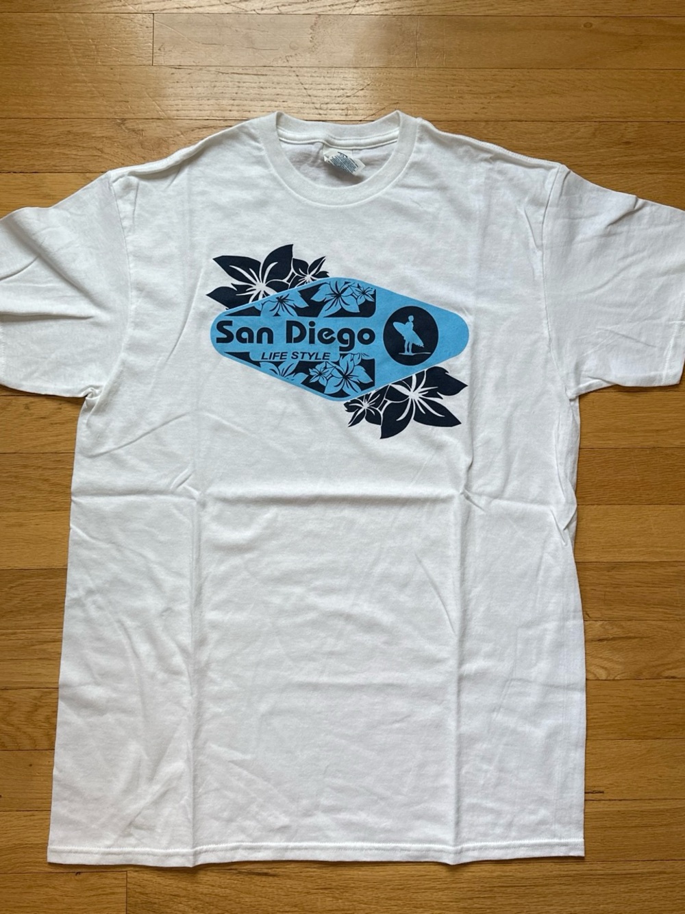 San Diego White Graphic Tee - Lifestyle Surf Design